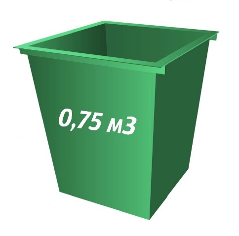 Контейнер для сміття 750 літрів ЮА ПРО, металевий